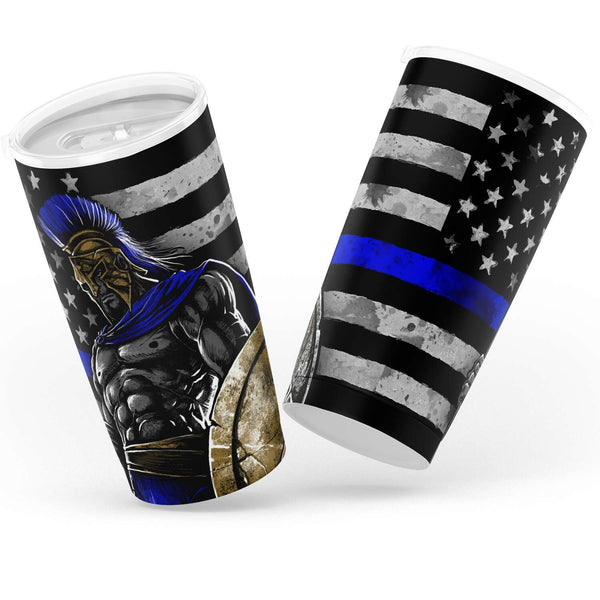 Thin Blue Line Spartan Tumblers