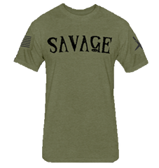 Military Style Savage Fitted Cotton/Poly T-Shirt