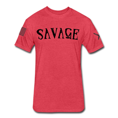 Military Style Savage Fitted Cotton/Poly T-Shirt