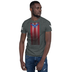 Puerto Rico Patriotic American Flag Eagle Short-Sleeve T-Shirt