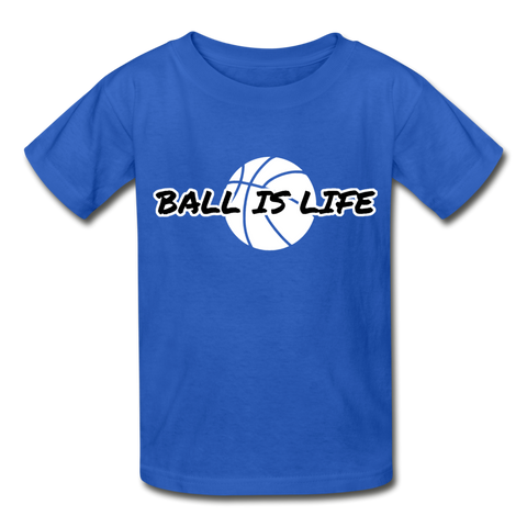 Gildan Ultra Cotton Ball Is Life Youth T-Shirt - royal blue