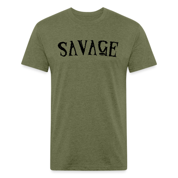 Military Style Savage Fitted Cotton/Poly T-Shirt