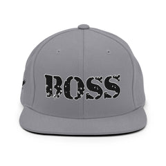 Silver BOSS Snapback Hat