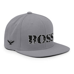 Silver BOSS Snapback Hat