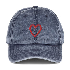 Love Heart Vintage Cotton Twill Cap