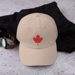 Patriotic Canadian oak leaf hat red 