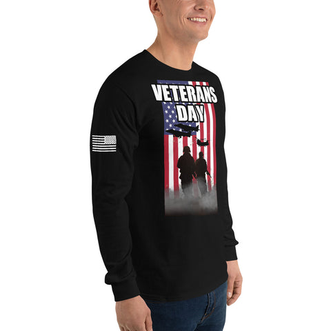 Veteran's Day Long Sleeve T-Shirt - Black.