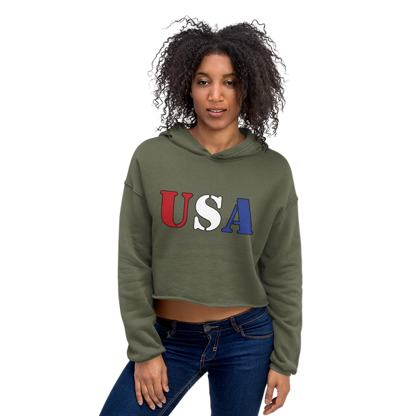 USA Crop Hoodie