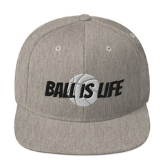 Basketball Ball is Life snap back flat bill hat