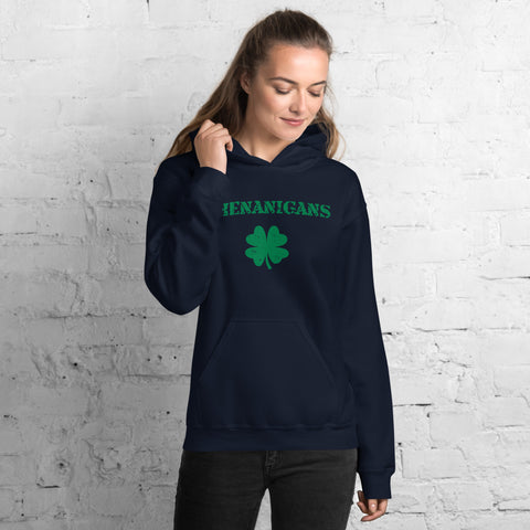 Shenanigans Irish Shamrock US Flag Hoodie