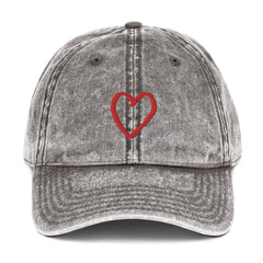 Love Heart Vintage Cotton Twill Cap