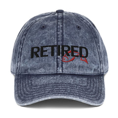 Retired For Fishing Vintage Cotton Twill Cap