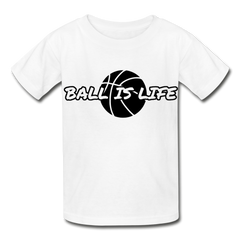 Hanes Youth Ball Is Life Tagless T-Shirt - white