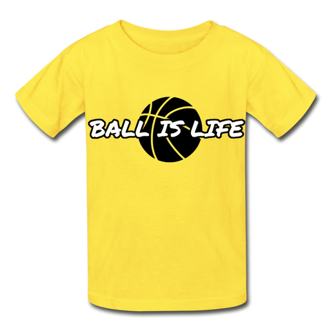 Hanes Youth Ball Is Life Tagless T-Shirt - yellow