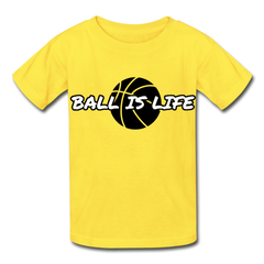 Hanes Youth Ball Is Life Tagless T-Shirt - yellow
