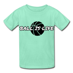 Hanes Youth Ball Is Life Tagless T-Shirt - deep mint