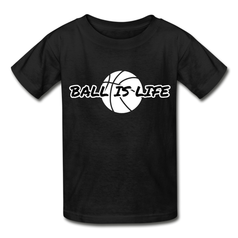 Gildan Ultra Cotton Ball Is Life Youth T-Shirt - black