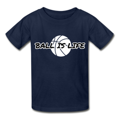 Gildan Ultra Cotton Ball Is Life Youth T-Shirt - navy