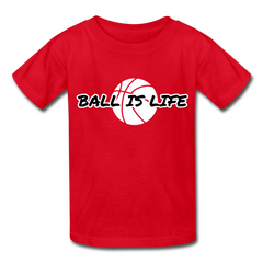 Gildan Ultra Cotton Ball Is Life Youth T-Shirt - red
