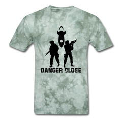 Men's Danger Close T-Shirt - military green tie dye