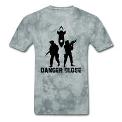 Men's Danger Close T-Shirt - grey tie dye