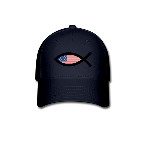 American Christian Baseball Cap Black - navy