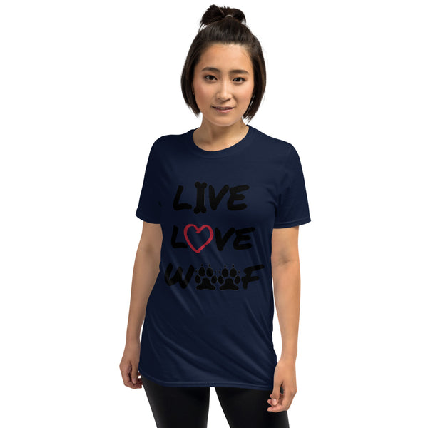 Live Love Woof Pet Short-Sleeve T-Shirt